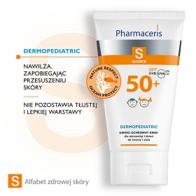 PHARMACERIS S KREM OCHRONNY NA SŁOŃCE SPF 50+ DO TWARZY I CIAŁA  DLA NIEMOWLĄT I DZIECI 125 ML